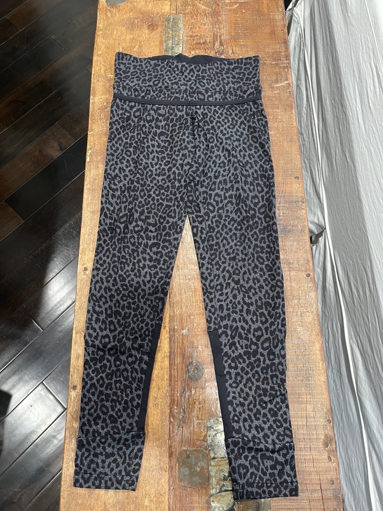 Strut This Workout Pants. Black And Gray Leopard Print Leggings -